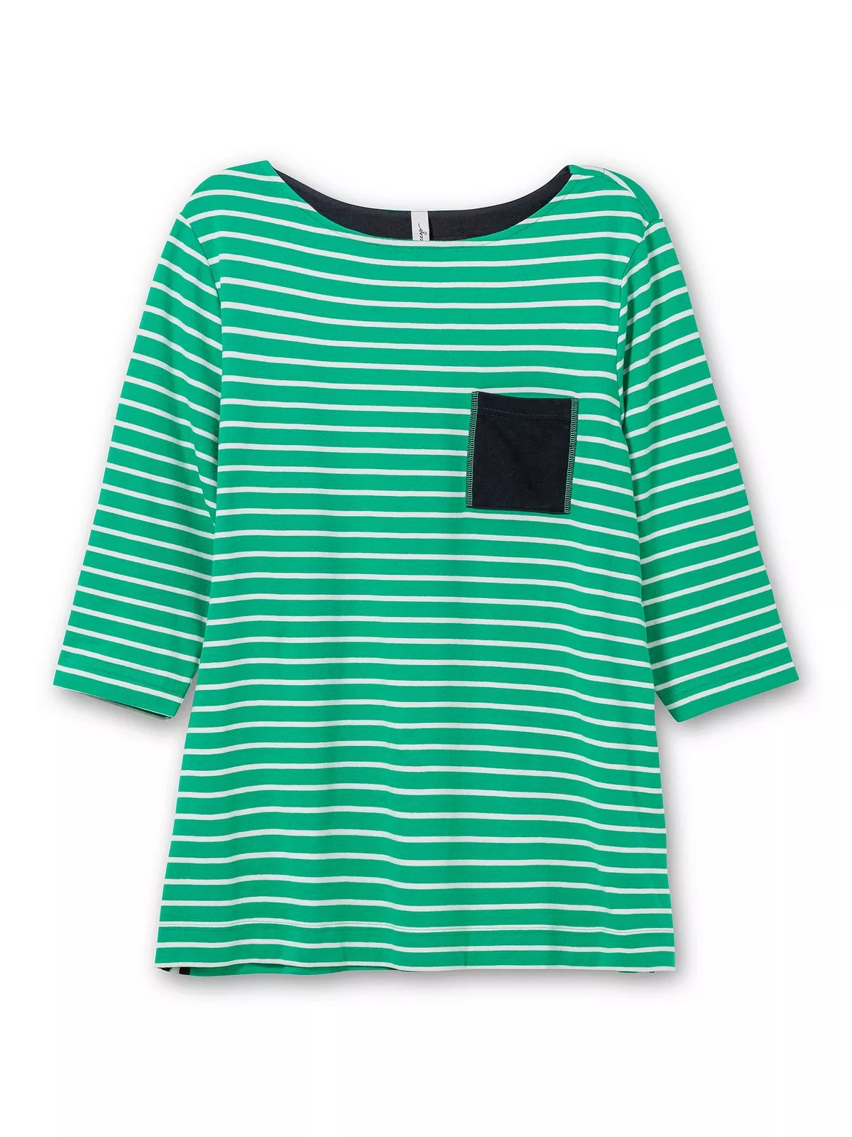 Sheego 3/4-Arm-Shirt "Große Größen", mit kontrastfarbener Brusttasche günstig online kaufen