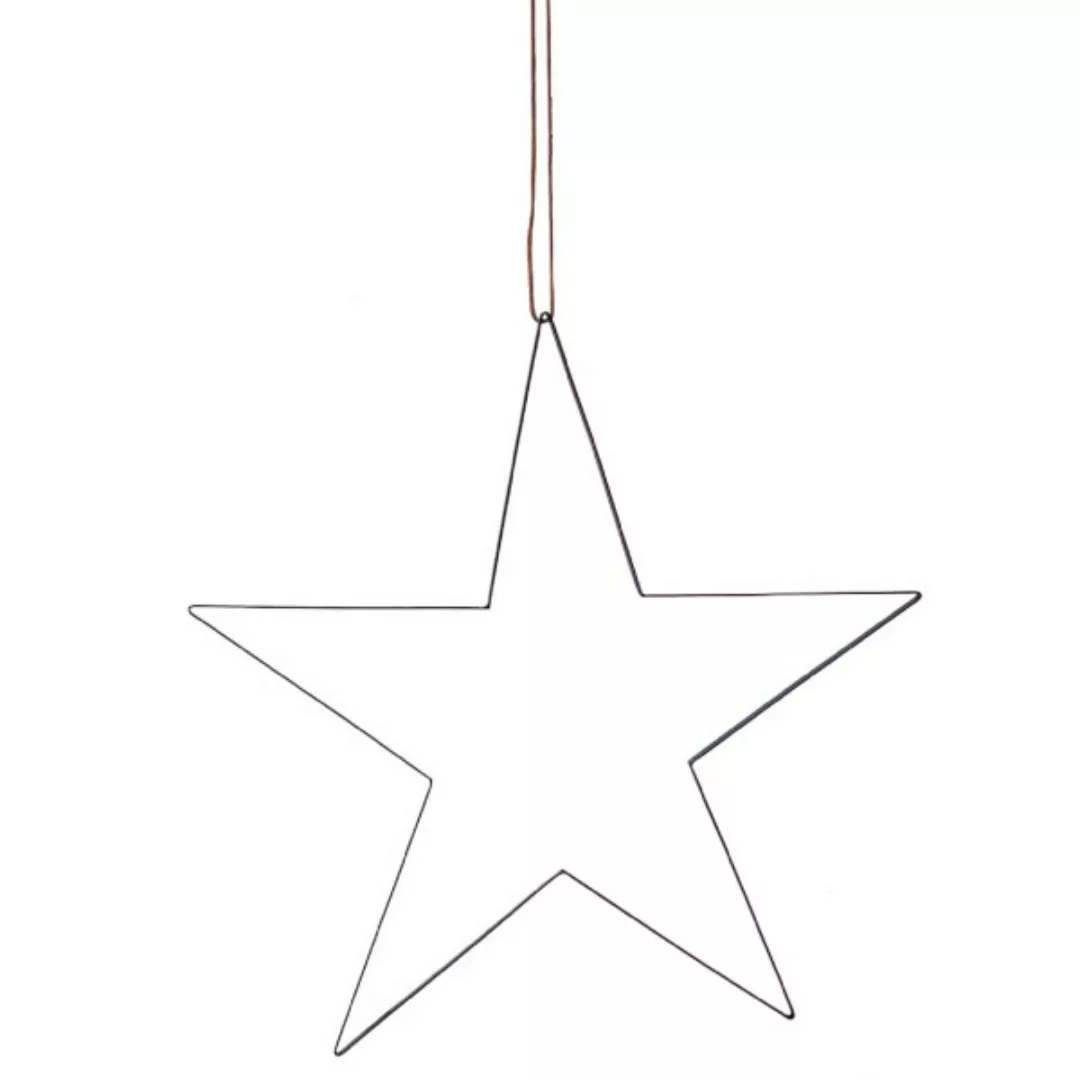 Stern mit Lederschnur, Eisen Ø 73 cm günstig online kaufen