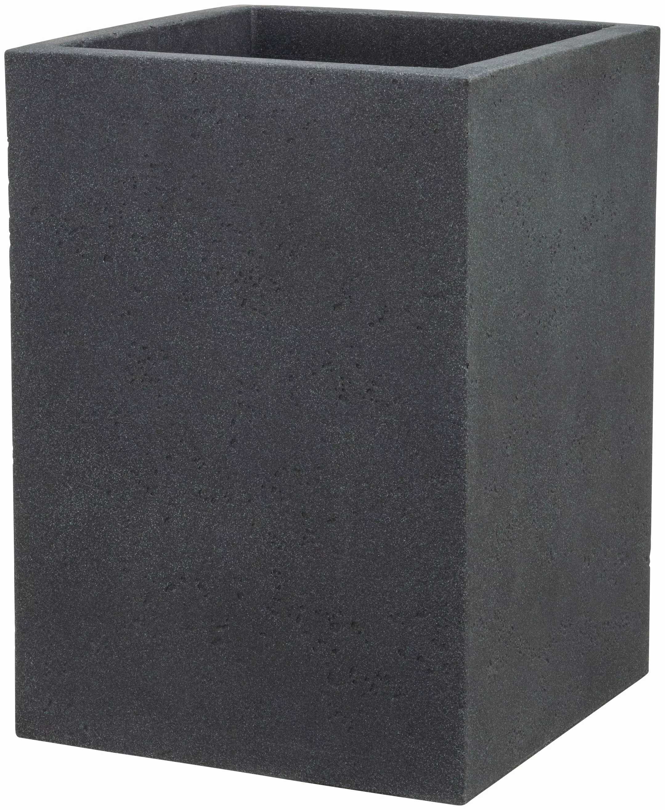 Scheurich Pflanzgefäß C-Cube 38 cm x 38 cm Stony Black günstig online kaufen