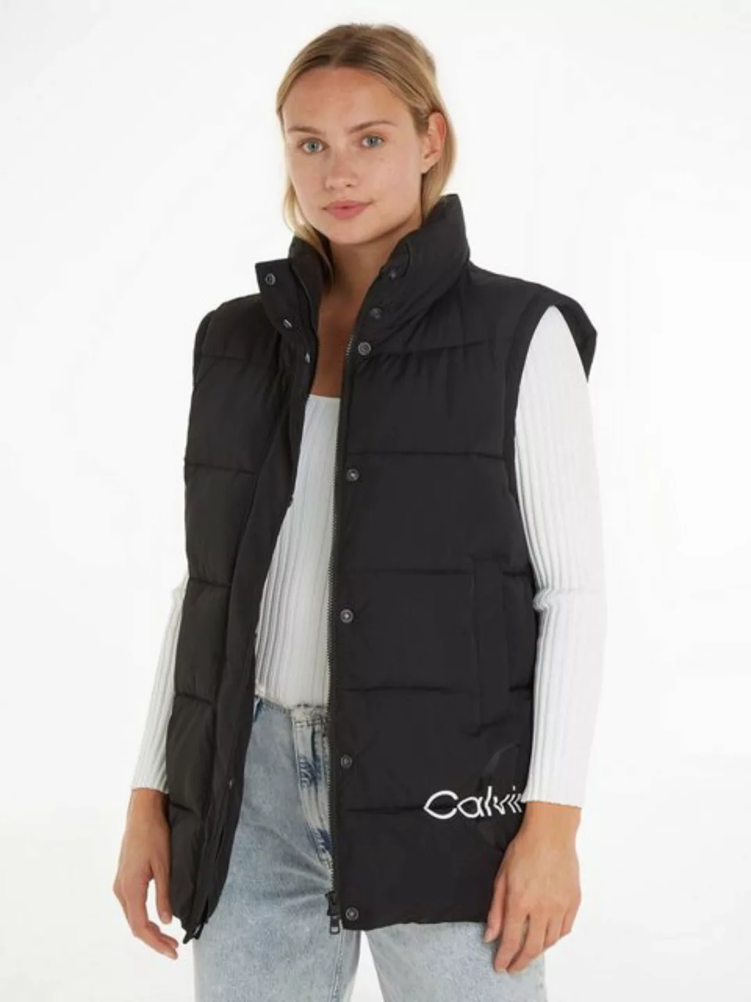 Calvin Klein Jeans Steppweste BLOWN UP CK LONG VEST günstig online kaufen