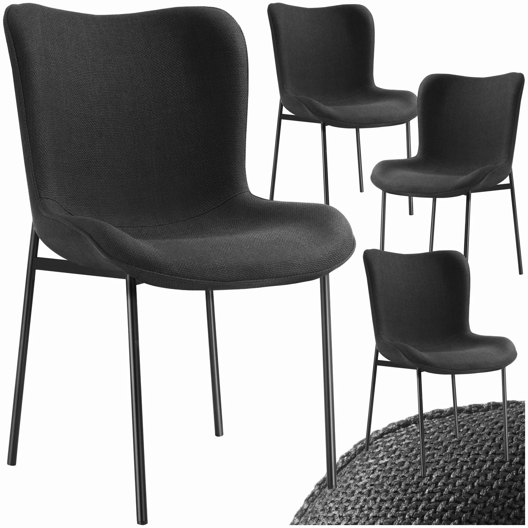 tectake Esszimmerstuhl Polsterstuhl (Set., 4 St), günstig online kaufen