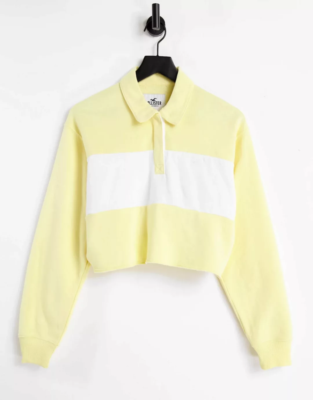 Hollister – Gestreiftes Polohemd in Gelb günstig online kaufen