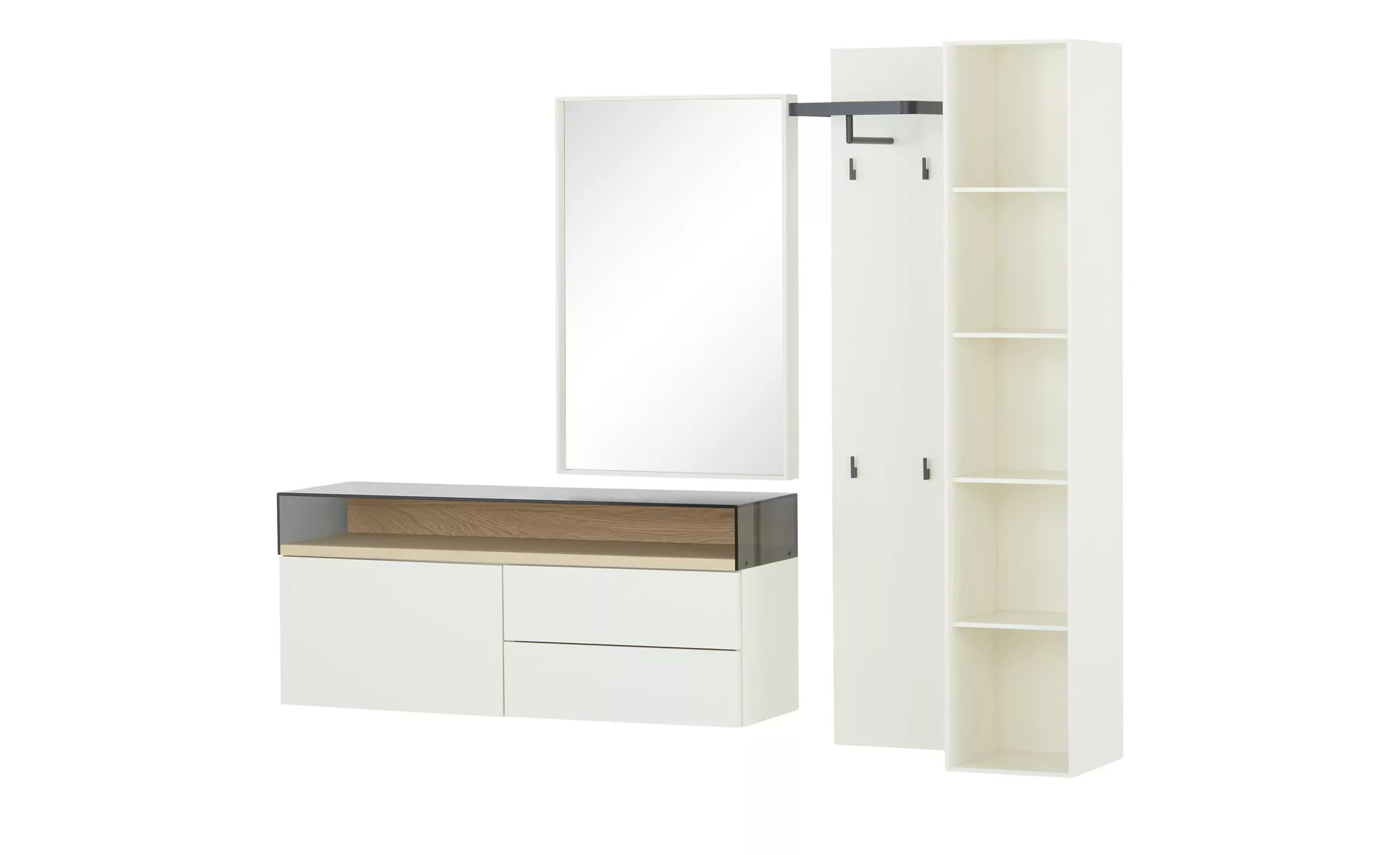Garderoben-Set - weiß - 210 cm - 198 cm - 35 cm - Garderoben & Kleiderstang günstig online kaufen