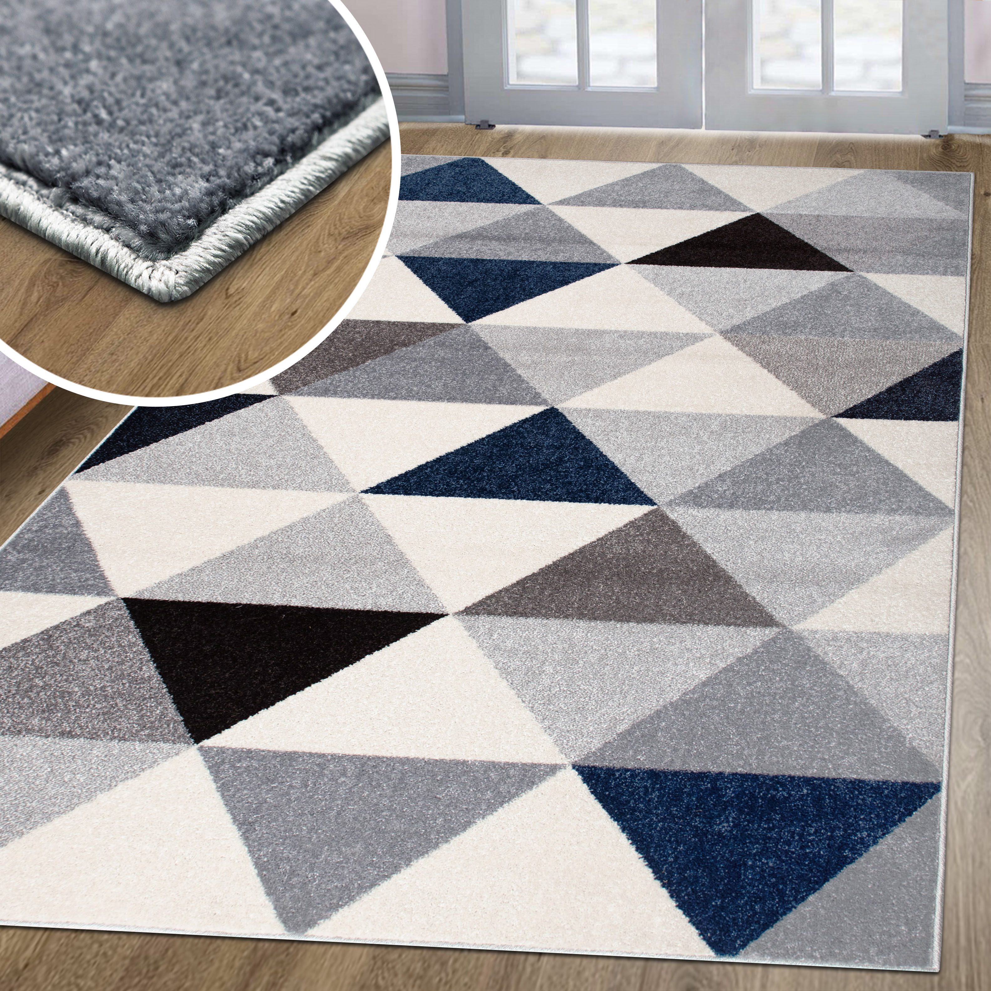 my home Teppich Berlad Geo, rechteckig, günstig online kaufen
