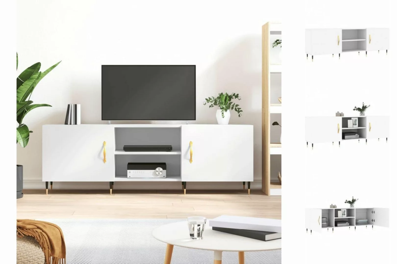 vidaXL TV-Schrank TV-Schrank Weiß 150x30x50 cm Spanplatte günstig online kaufen