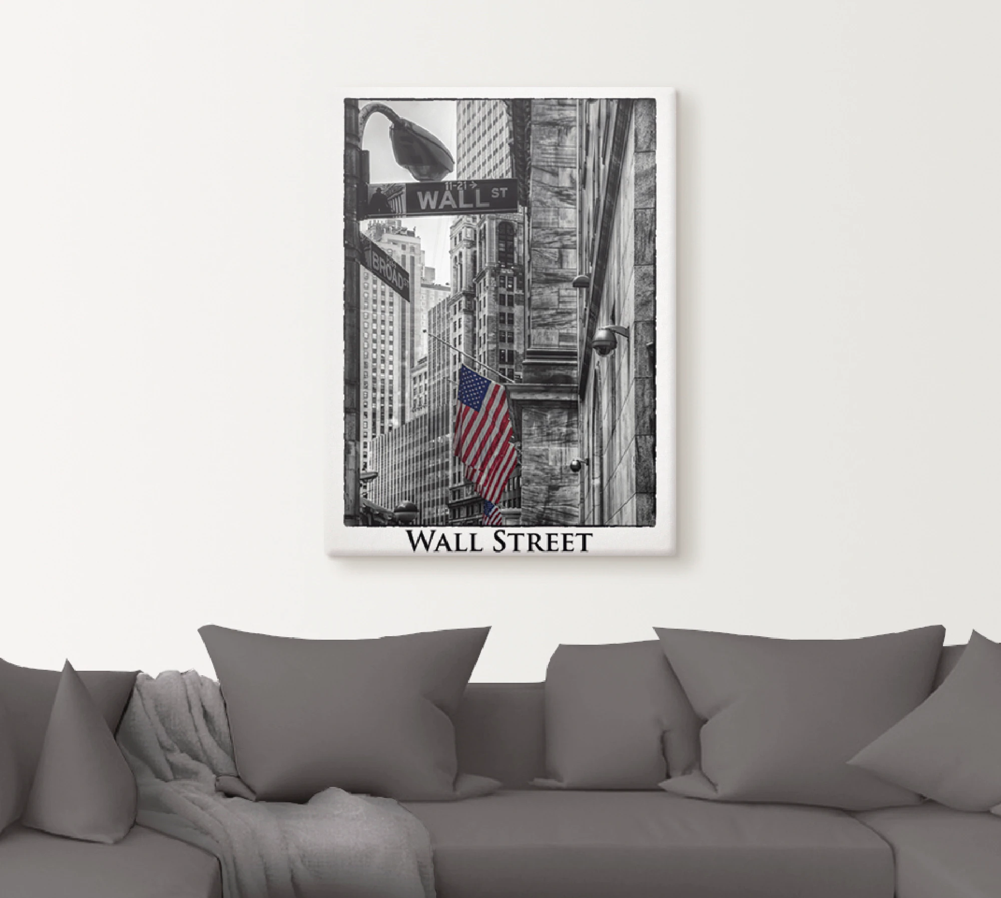 Artland Wandbild »New York Wall Street«, Amerika, (1 St.), als Leinwandbild günstig online kaufen