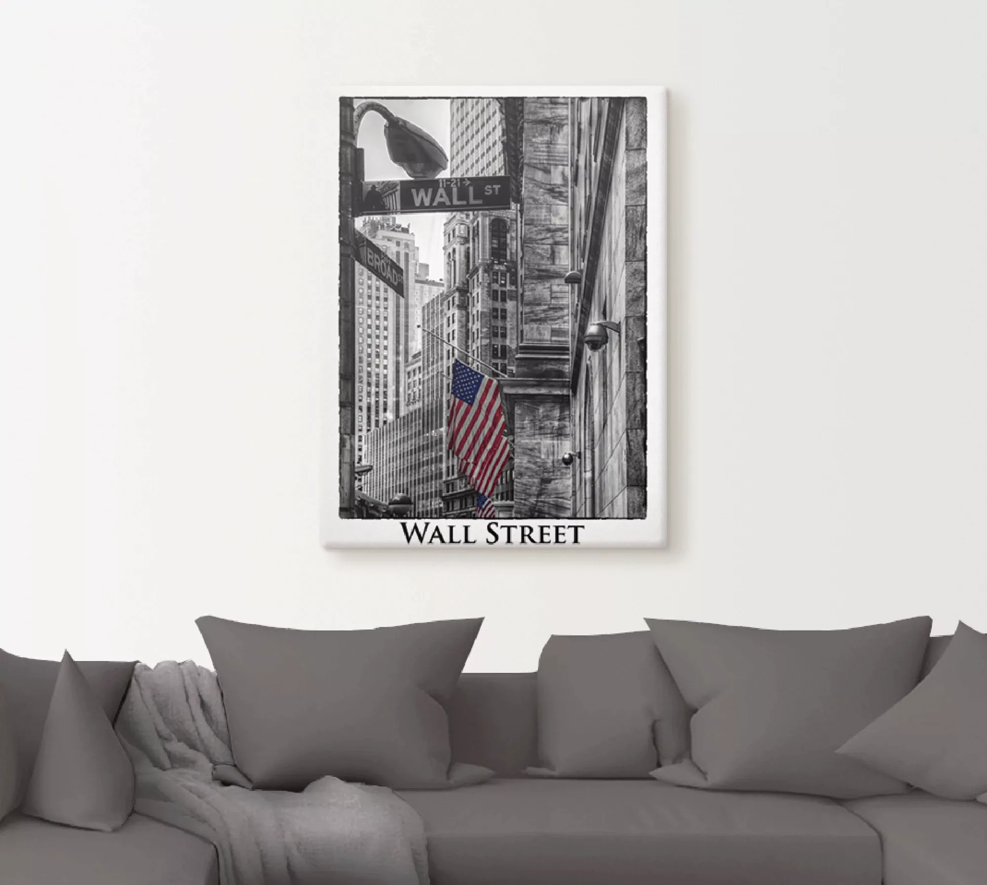 Artland Wandbild "New York Wall Street", Amerika, (1 St.), als Leinwandbild günstig online kaufen