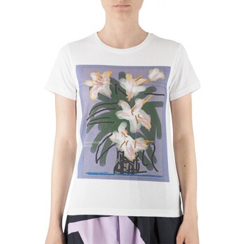 Ko Samui Tailors  T-Shirts & Poloshirts Slim Fit T-Shirt mit Lillies-Grafik günstig online kaufen