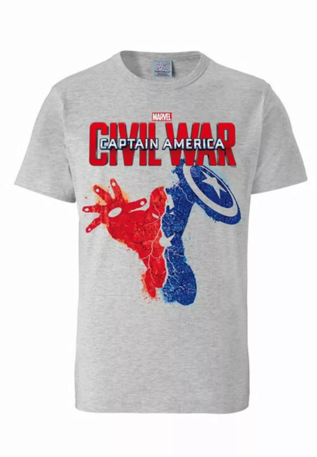 LOGOSHIRT T-Shirt Marvel - Captain America - Civil War mit großem Captain A günstig online kaufen