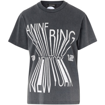 Anine Bing  T-Shirts & Poloshirts T-Shirt  Schwarzer Colby günstig online kaufen