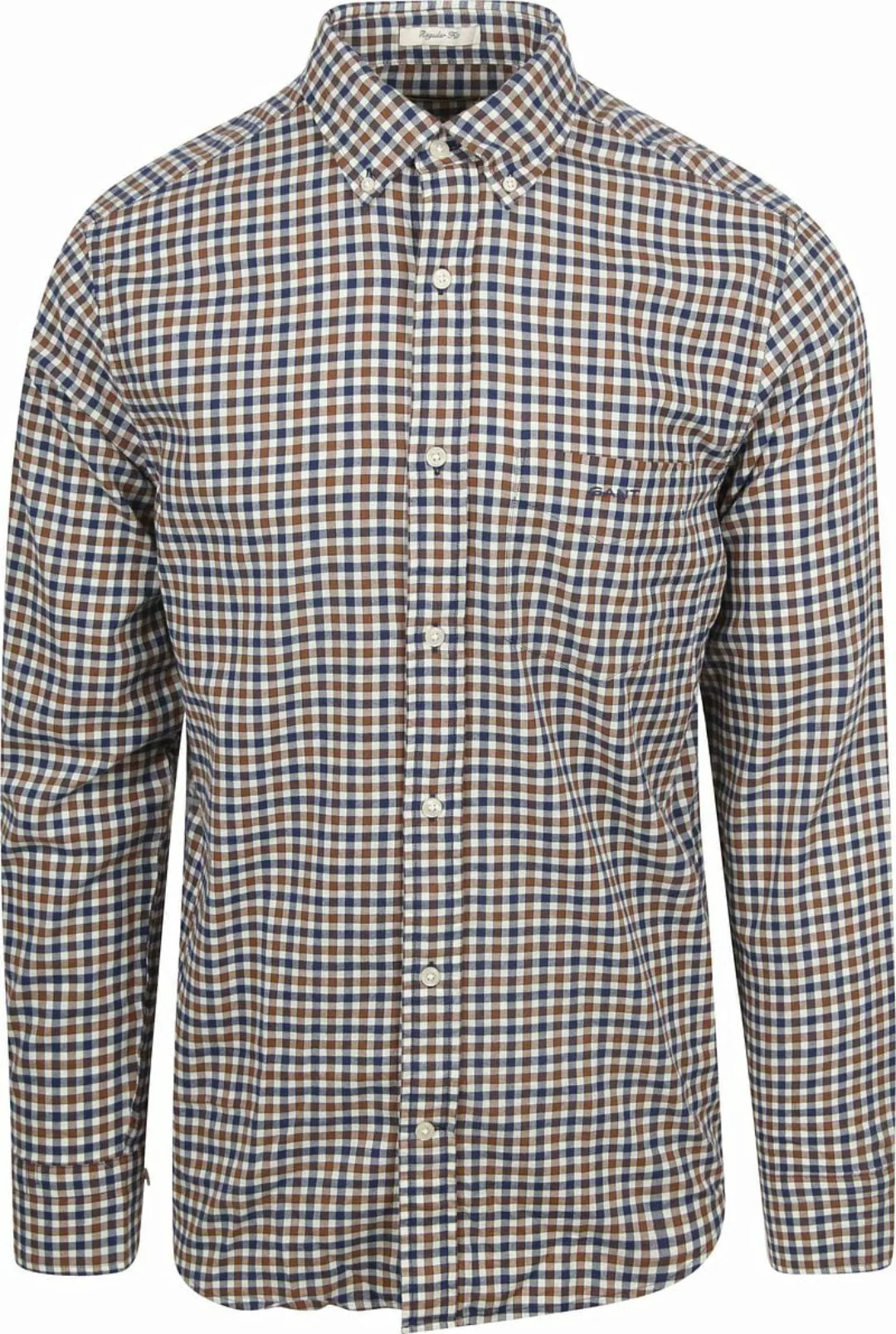 Gant Hemd Twill Gingham Multicolour - Größe L günstig online kaufen