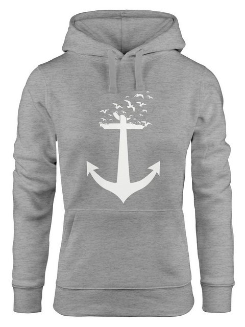 MoonWorks Hoodie Hoodie Damen Anker Vögel Anchor Birds Sweatshirt Kapuzenpu günstig online kaufen