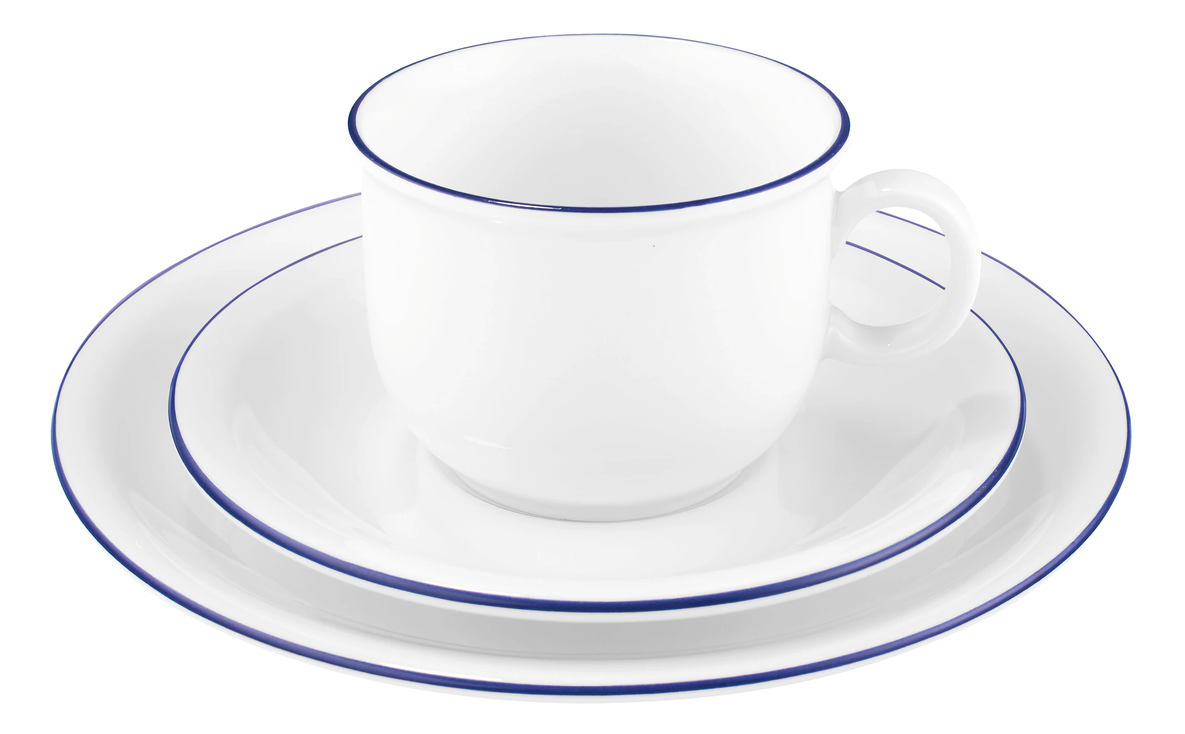 Seltmann Weiden Kaffeeservice »Geschirr-Set, Service Compact Blaurand«, (Se günstig online kaufen