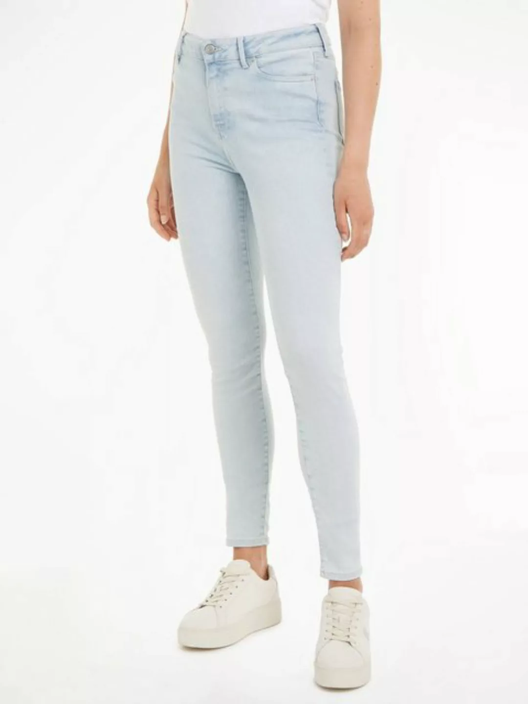 Tommy Hilfiger Skinny-fit-Jeans "TH FLEX HARLEM U SKINNY HW KAI", in blauer günstig online kaufen