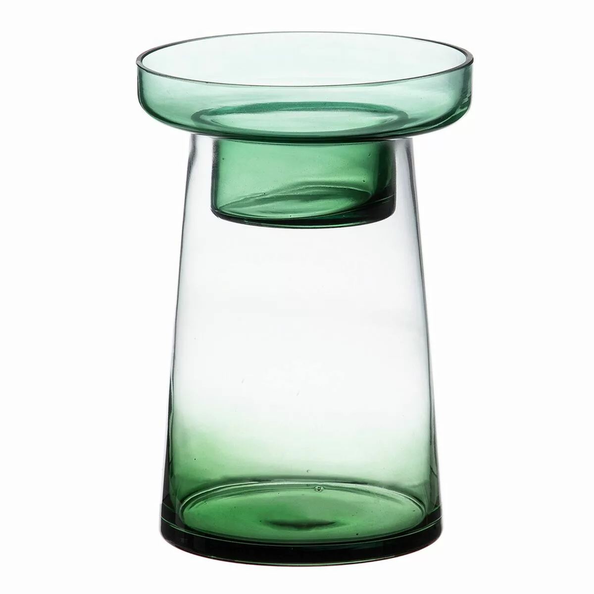 Kerzenschale 16,5 X 16,5 X 23,5 Cm Grün Glas günstig online kaufen