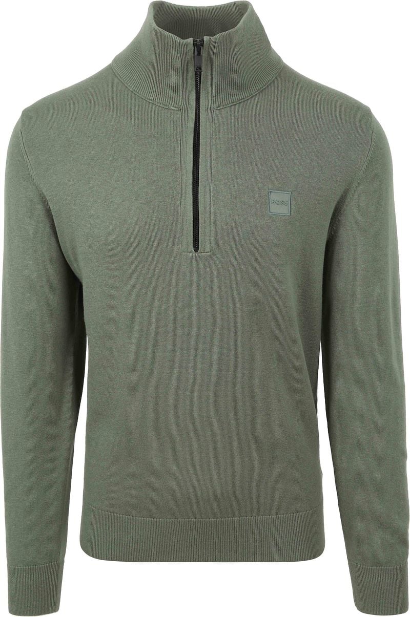 BOSS Kanobix Half Zip Pullover Grün - Größe XL günstig online kaufen