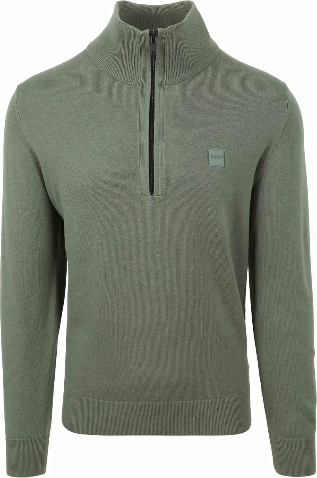 BOSS Kanobix Half Zip Pullover Grün - Größe S günstig online kaufen