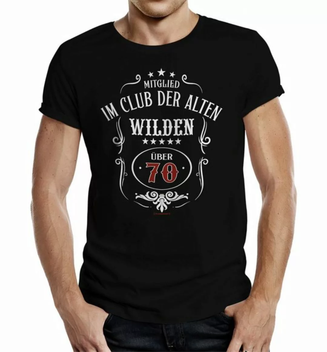 Rahmenlos T-Shirt als Geschenk zum 70. - Alte Wilde über 70 günstig online kaufen