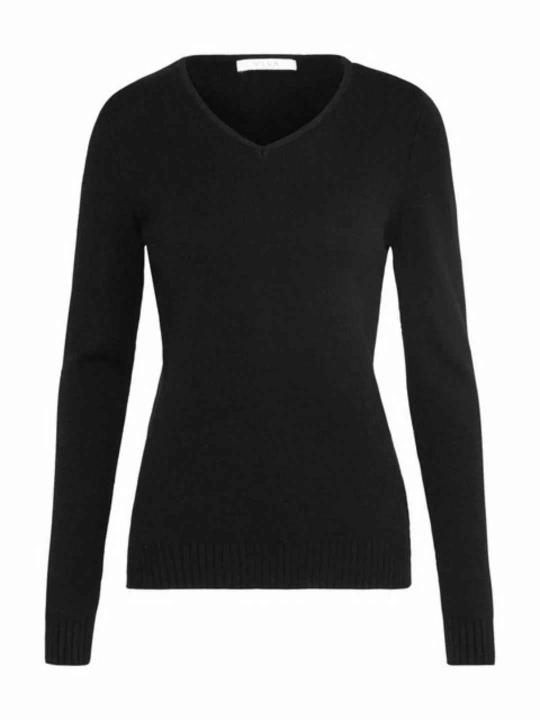 Vila Ril Langarm-pullover Mit V-ausschnitt L Black günstig online kaufen