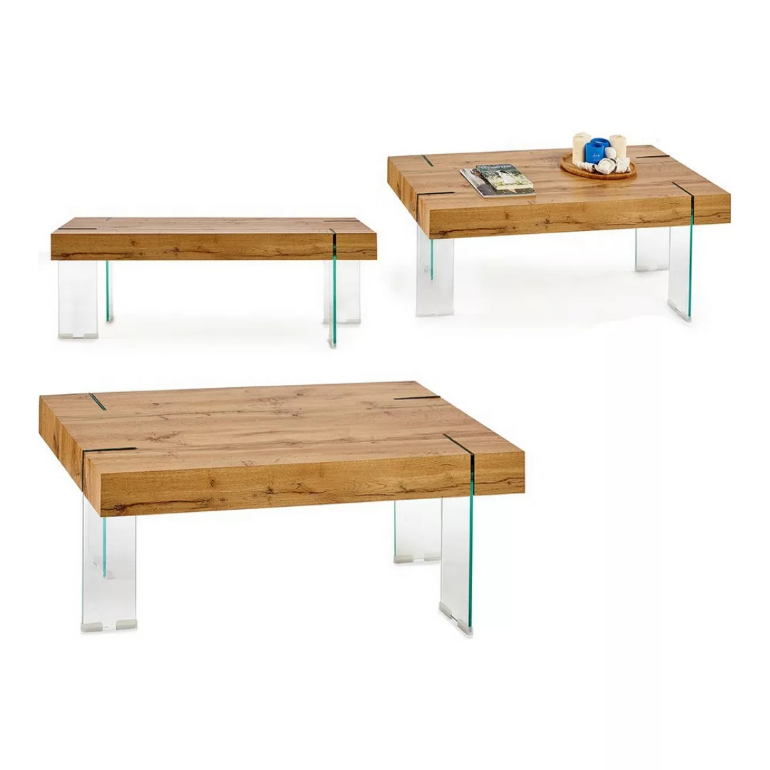 Couchtisch Holz Glas (60 X 42 X 120 Cm) günstig online kaufen