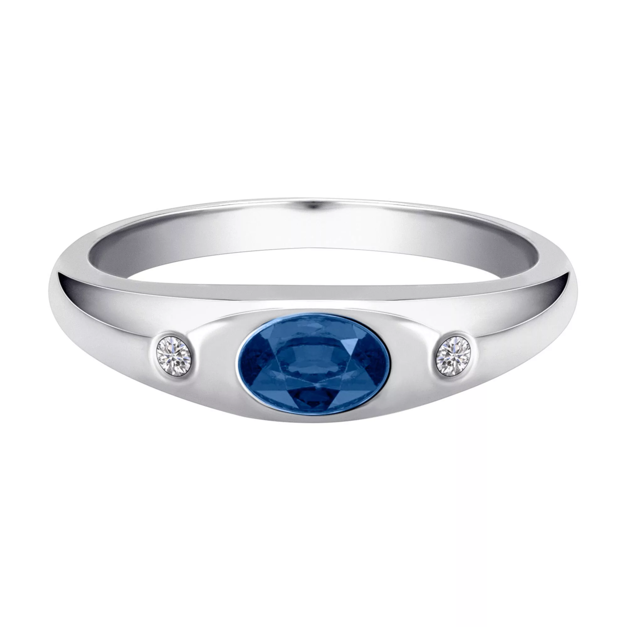 ONE ELEMENT Diamantring "0,03 ct Diamant Brillant Safir Ring aus 585 Weißgo günstig online kaufen