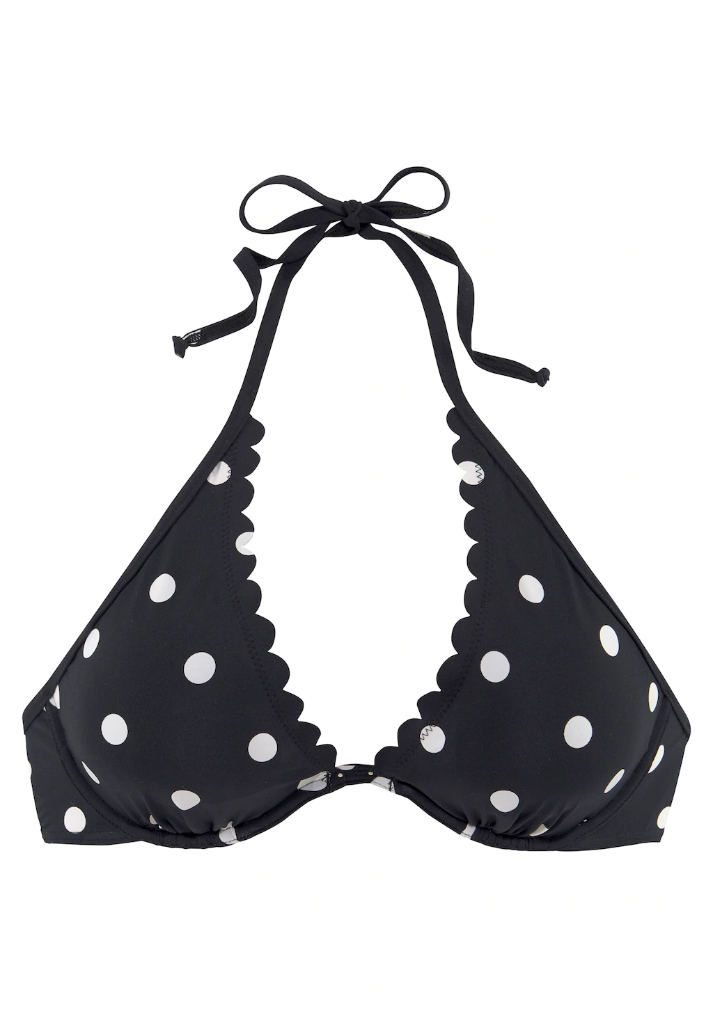 LASCANA Bügel-Bikini-Top "Jada", mit Muschelkante und Punktedesign günstig online kaufen