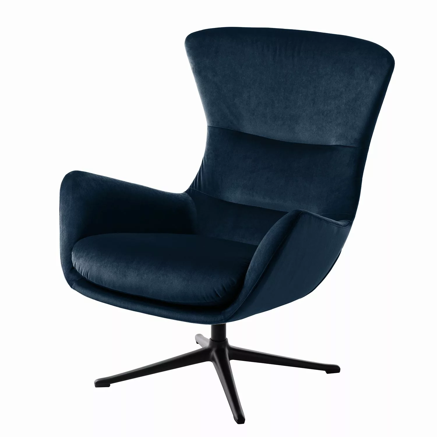 home24 Studio Copenhagen Sessel Hepburn III Dunkelblau Samt 84x99x96 cm (Bx günstig online kaufen