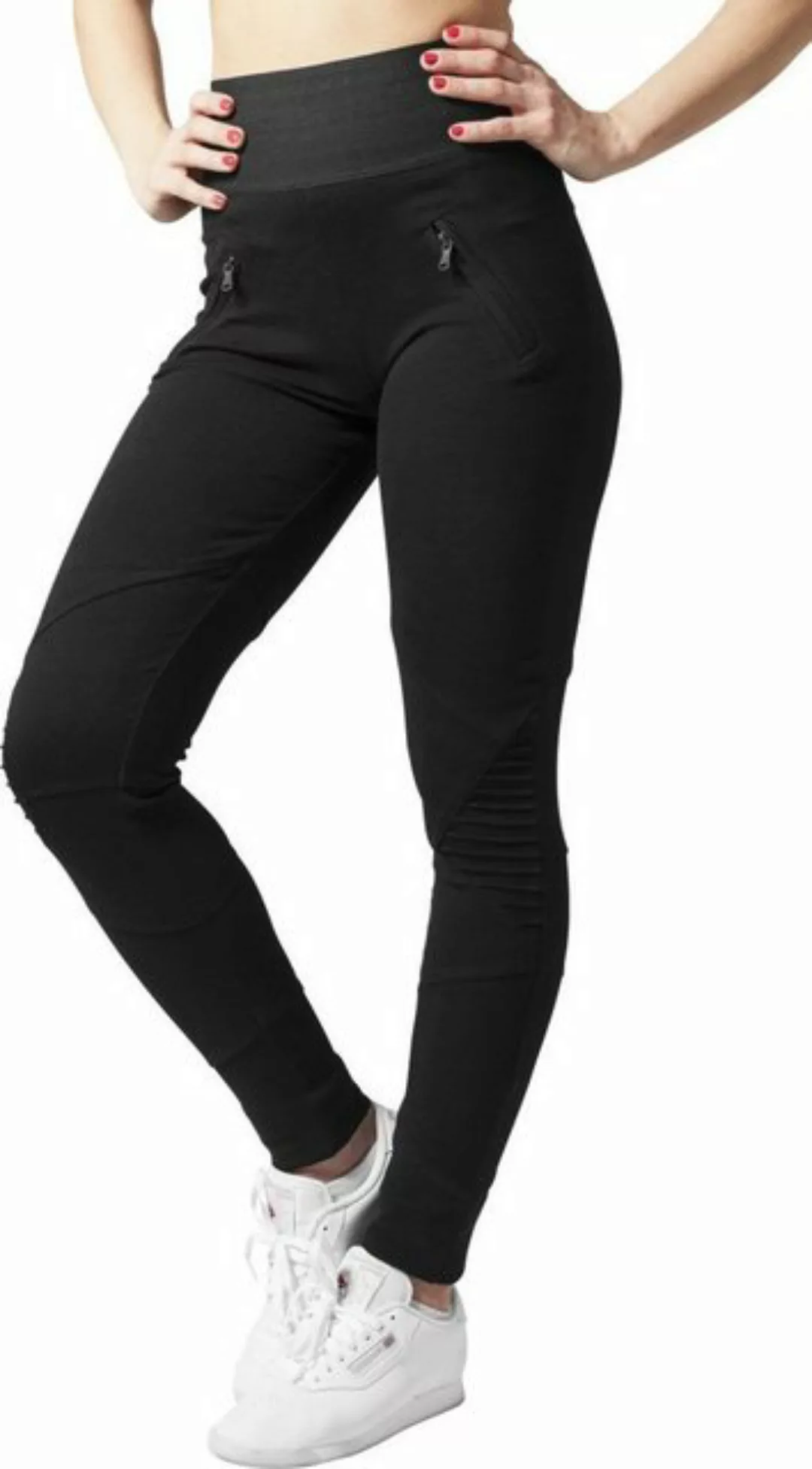 Urban Classics Ladies Interlock High Waist Leggings TB1053 Black Black günstig online kaufen