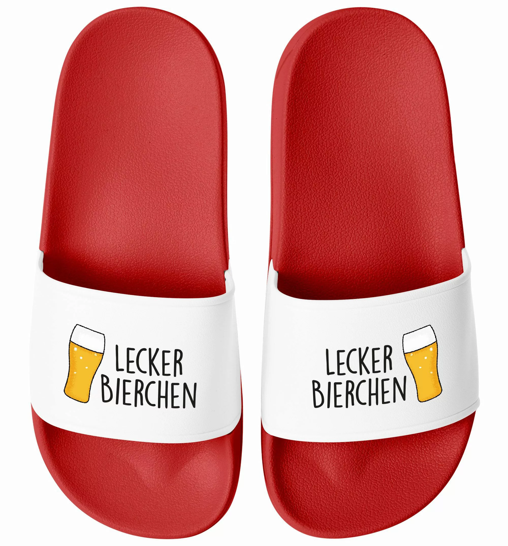 MoonWorks Badeschlappen Lustig Spruch Lecker Bierchen günstig online kaufen