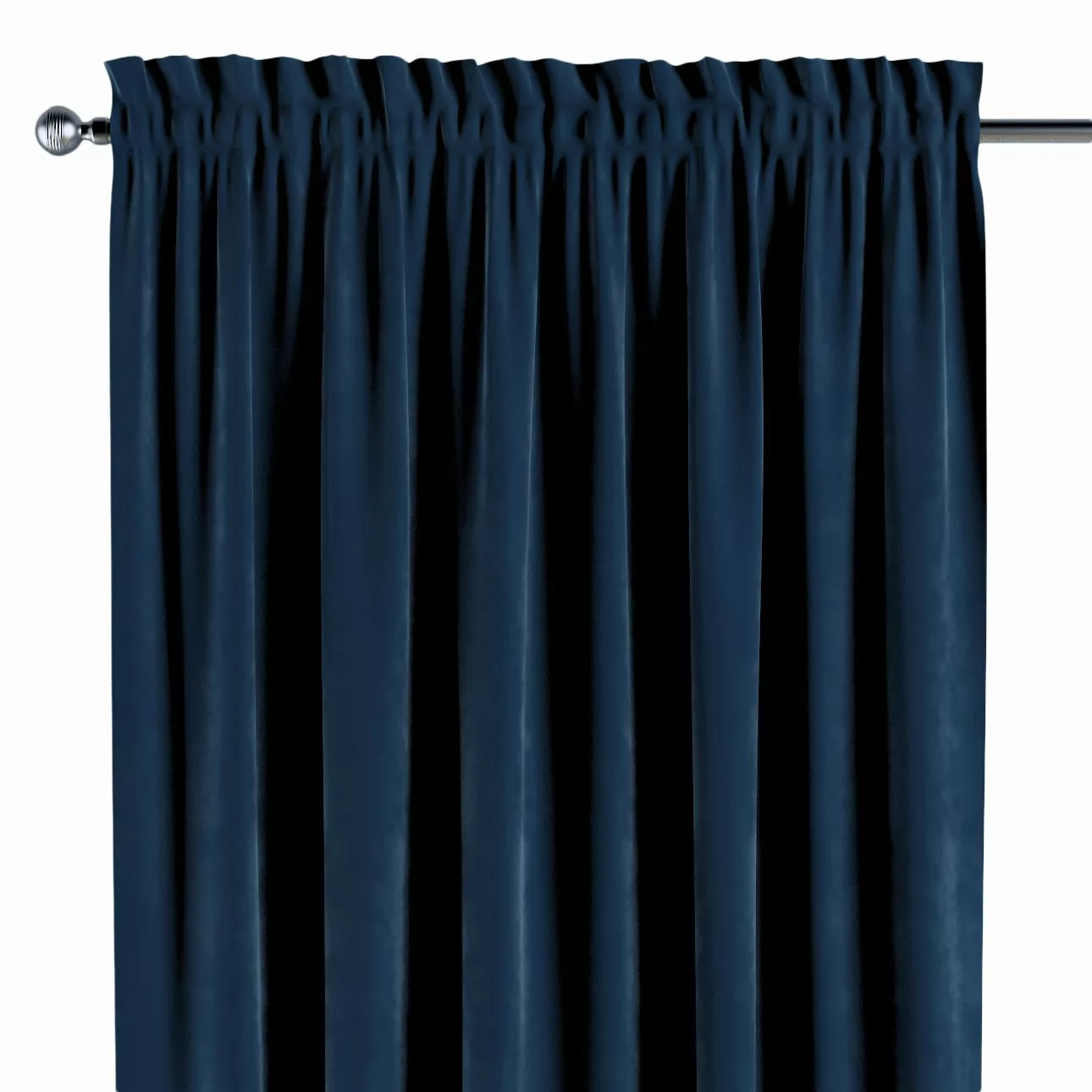 Vorhang mit Tunnel und Köpfchen, dunkelblau, Velvet (704-29) günstig online kaufen