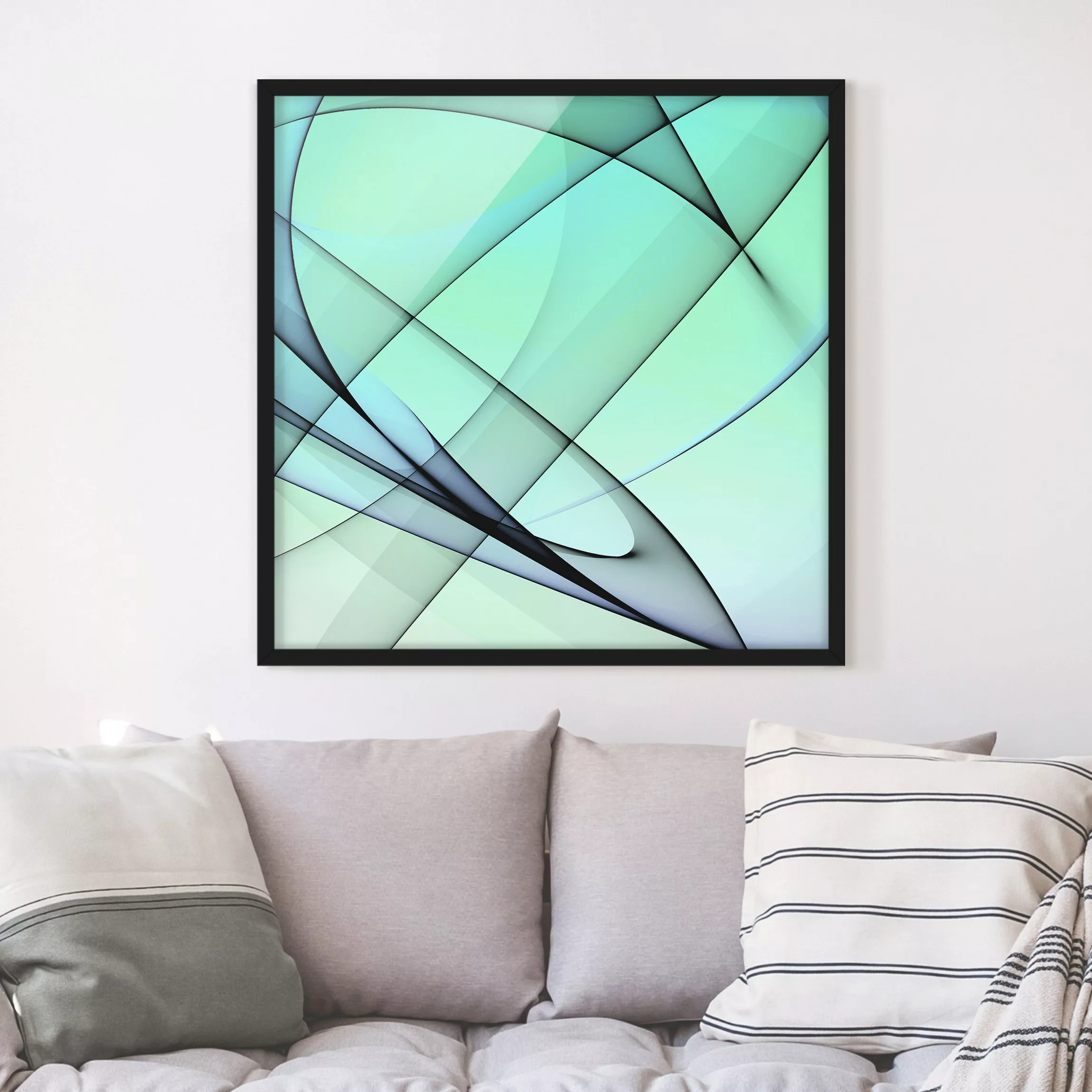 Bild mit Rahmen - Quadrat Autumn Shapes günstig online kaufen