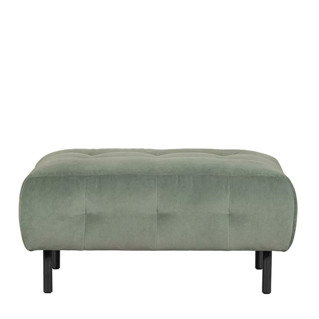 Couch Beistellhocker in Graugrün Vierfußgestell aus Metall günstig online kaufen