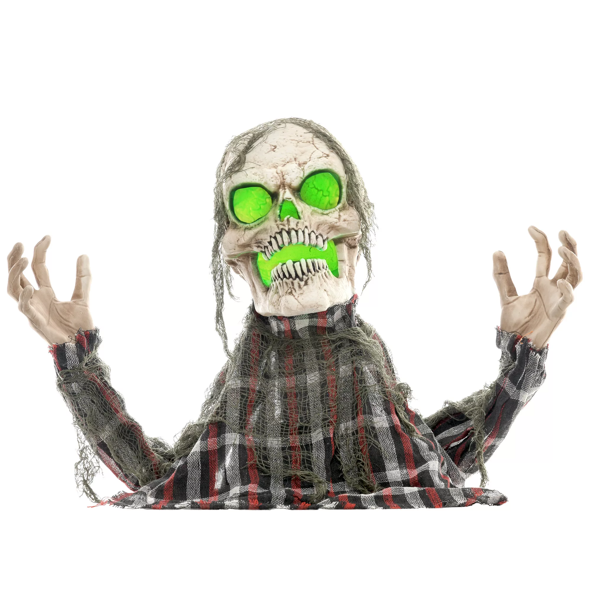 HOMCOM 70cm Halloween Dekoration Skelett Halbkörper Figur mit LED-Lichter, günstig online kaufen