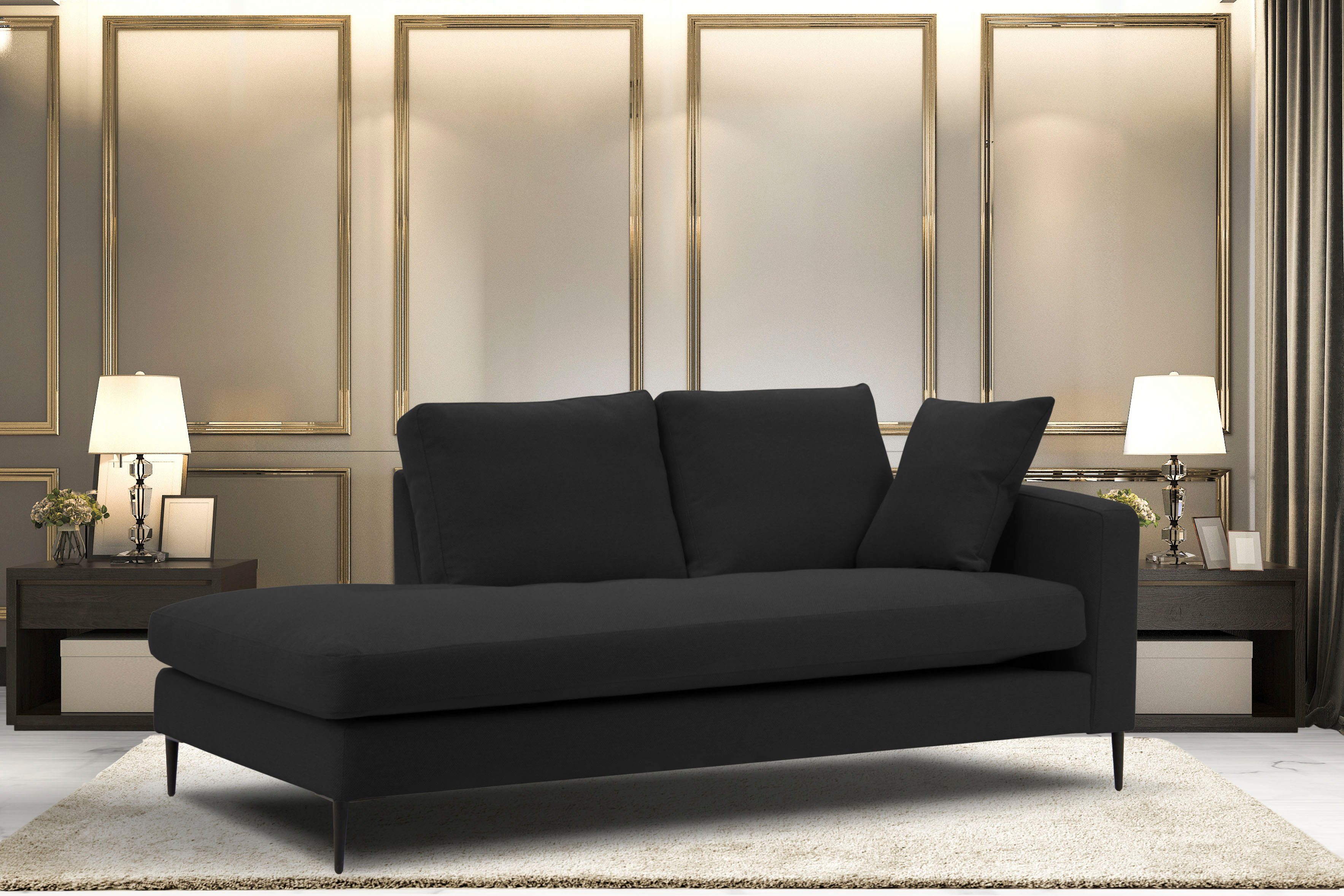 Leonique Recamiere "Cozy Chaiselongue, Maße B/T/H: 195/97/80 cm", mit losen günstig online kaufen