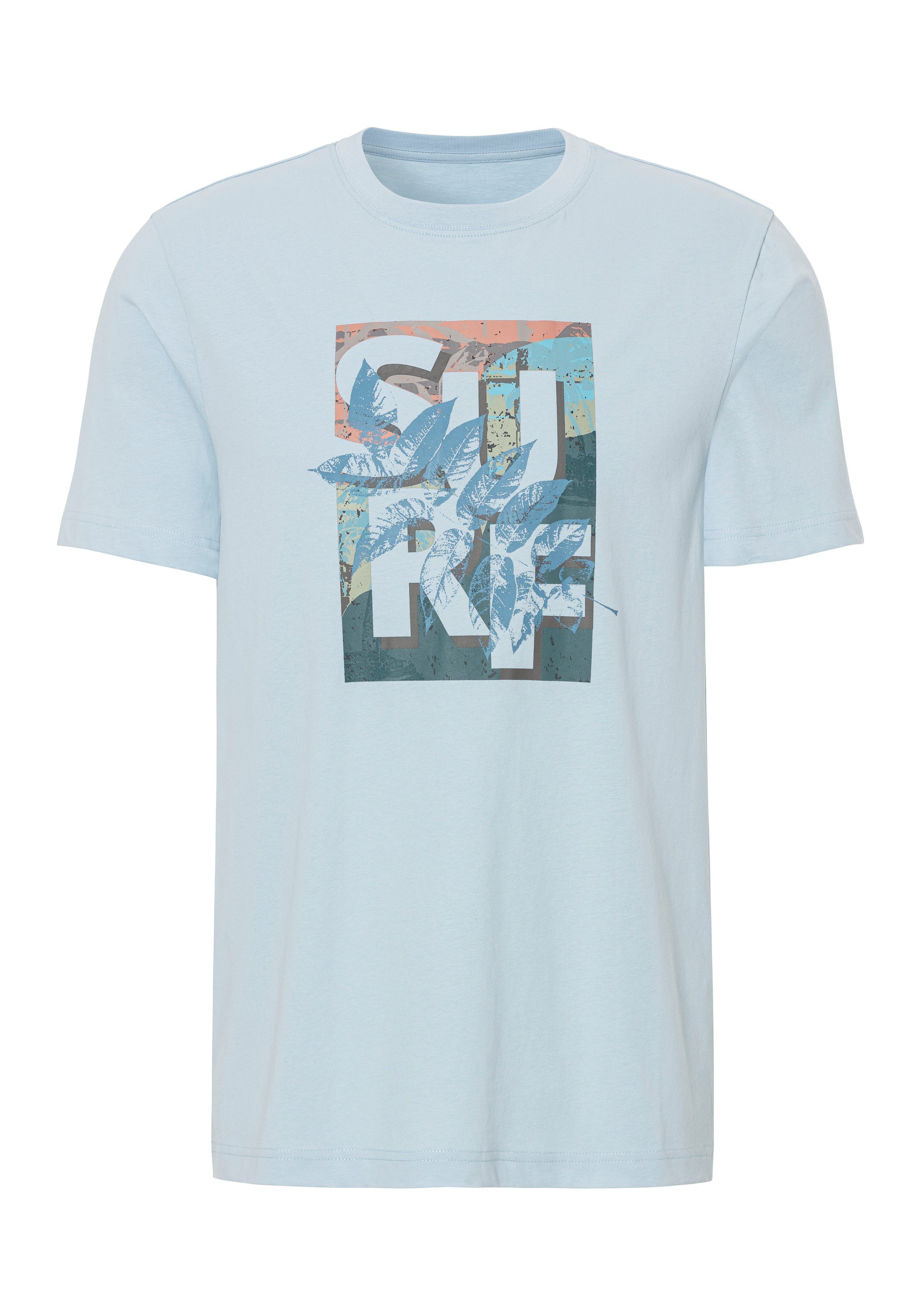 John Devin T-Shirt, Rundhalsshirt mit Surf -Aufdruck aus reiner Baumwolle günstig online kaufen