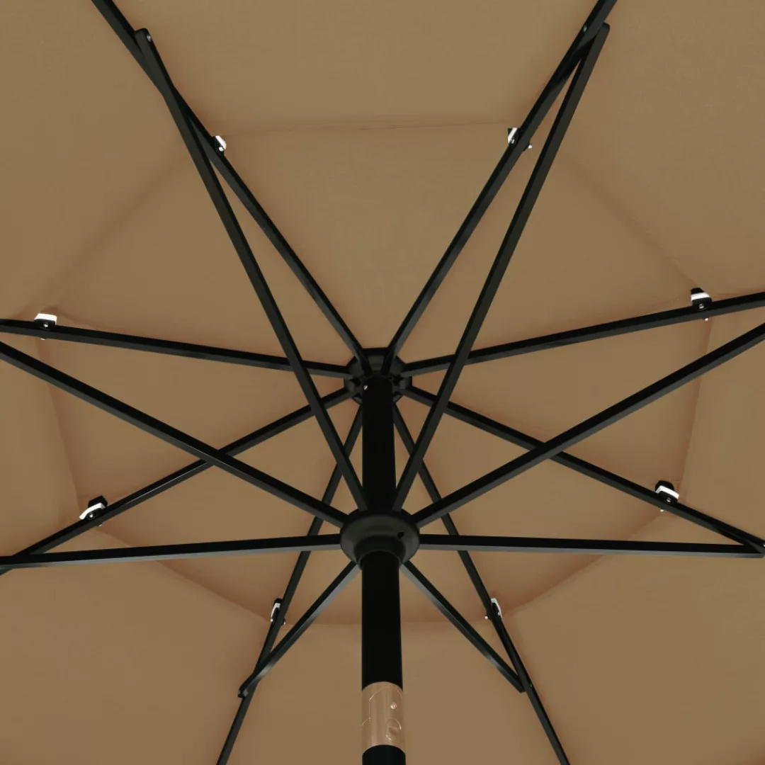 Sonnenschirm Mit Aluminium-mast 3-lagig Taupe 3,5 M günstig online kaufen