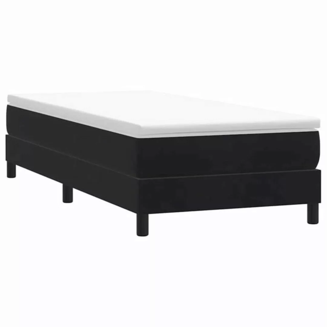 vidaXL Bett Boxspringbett ohne Matratze Schwarz 80x220 cm Samt günstig online kaufen