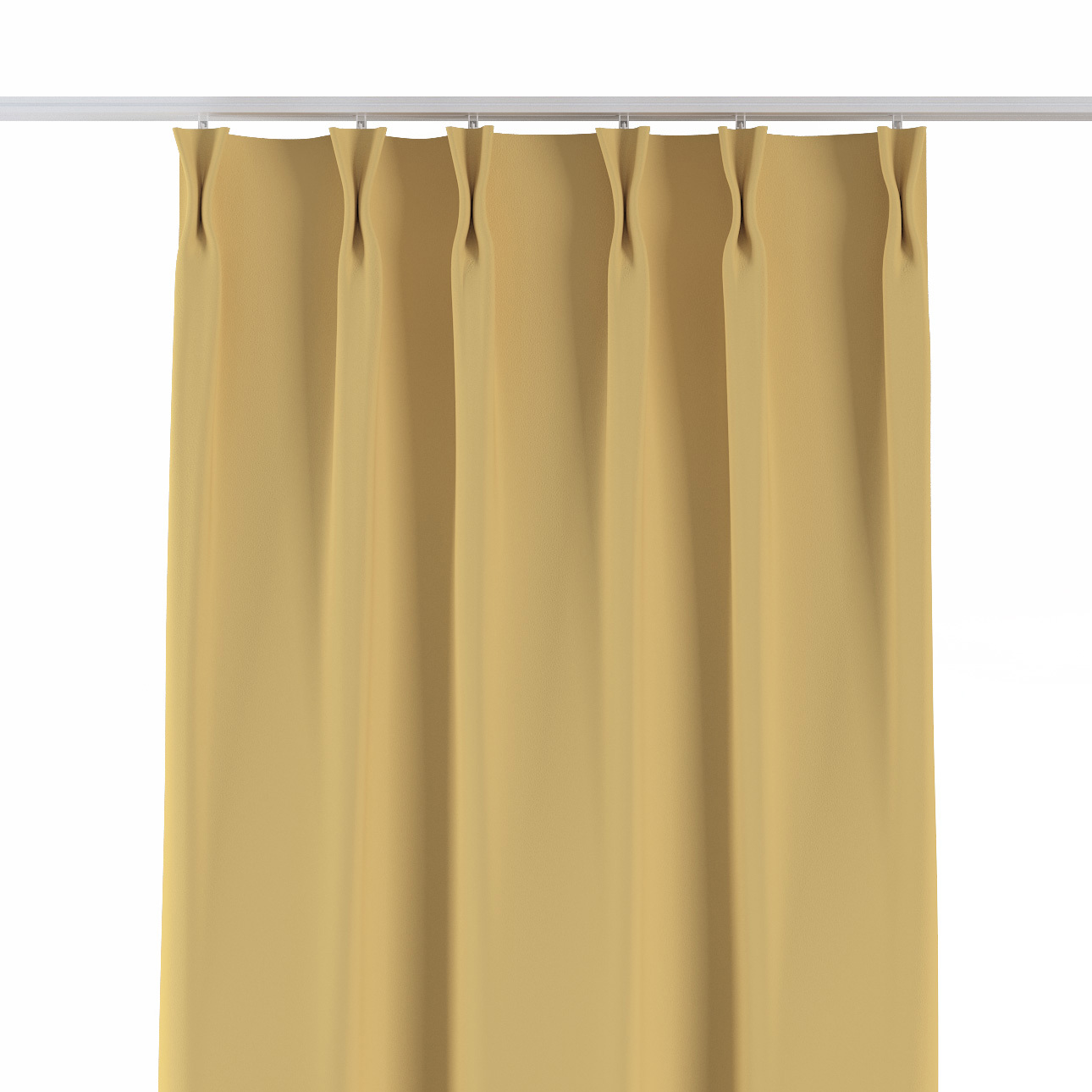 Vorhang mit flämischen 2-er Falten, gelb , Blackout (verdunkelnd) (269-12) günstig online kaufen