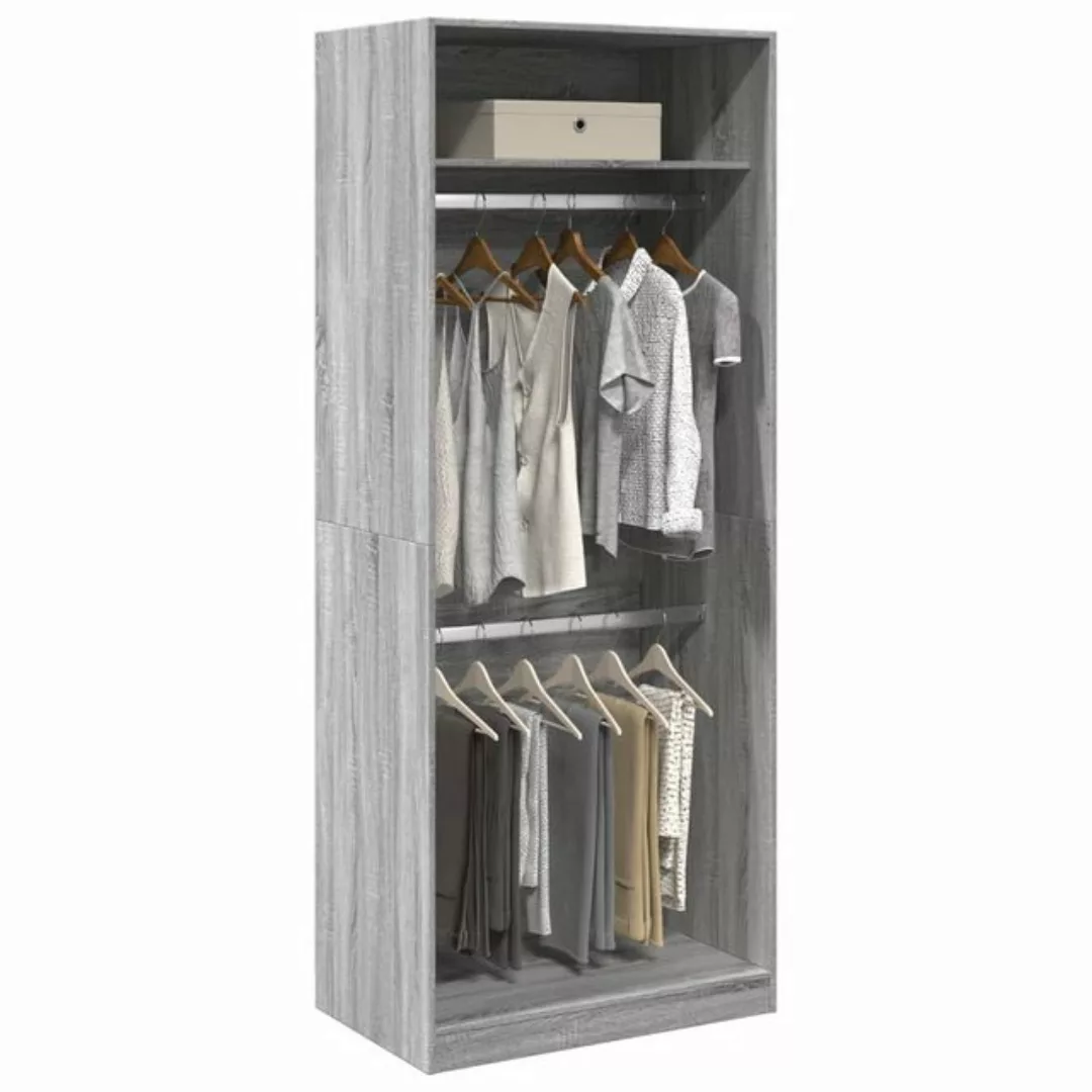 vidaXL Kleiderschrank Kleiderschrank Grau Sonoma 80x50x200 cm Spanplatte günstig online kaufen