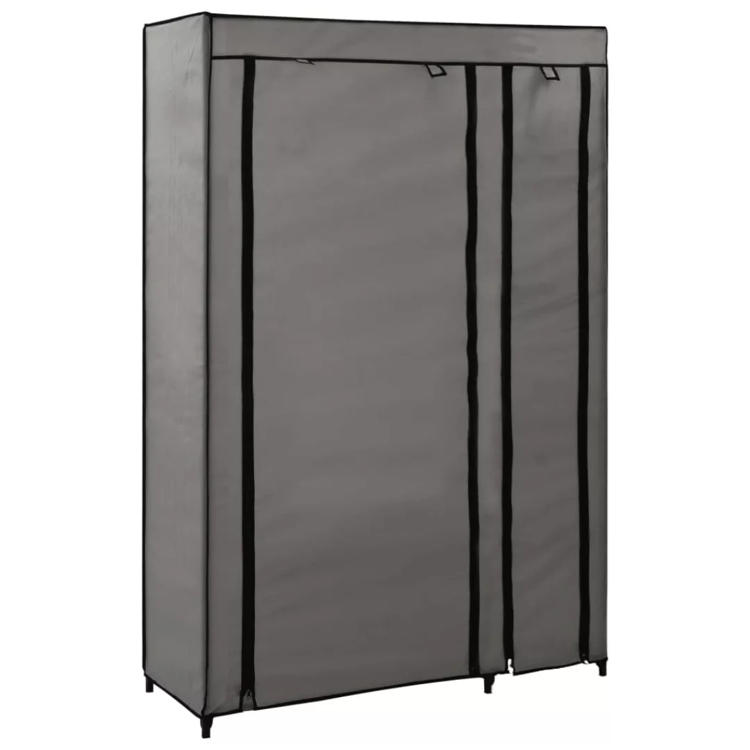 vidaXL Kleiderschrank Faltschränke 2 Stk Grau 110x45x175 cm Stoff günstig online kaufen