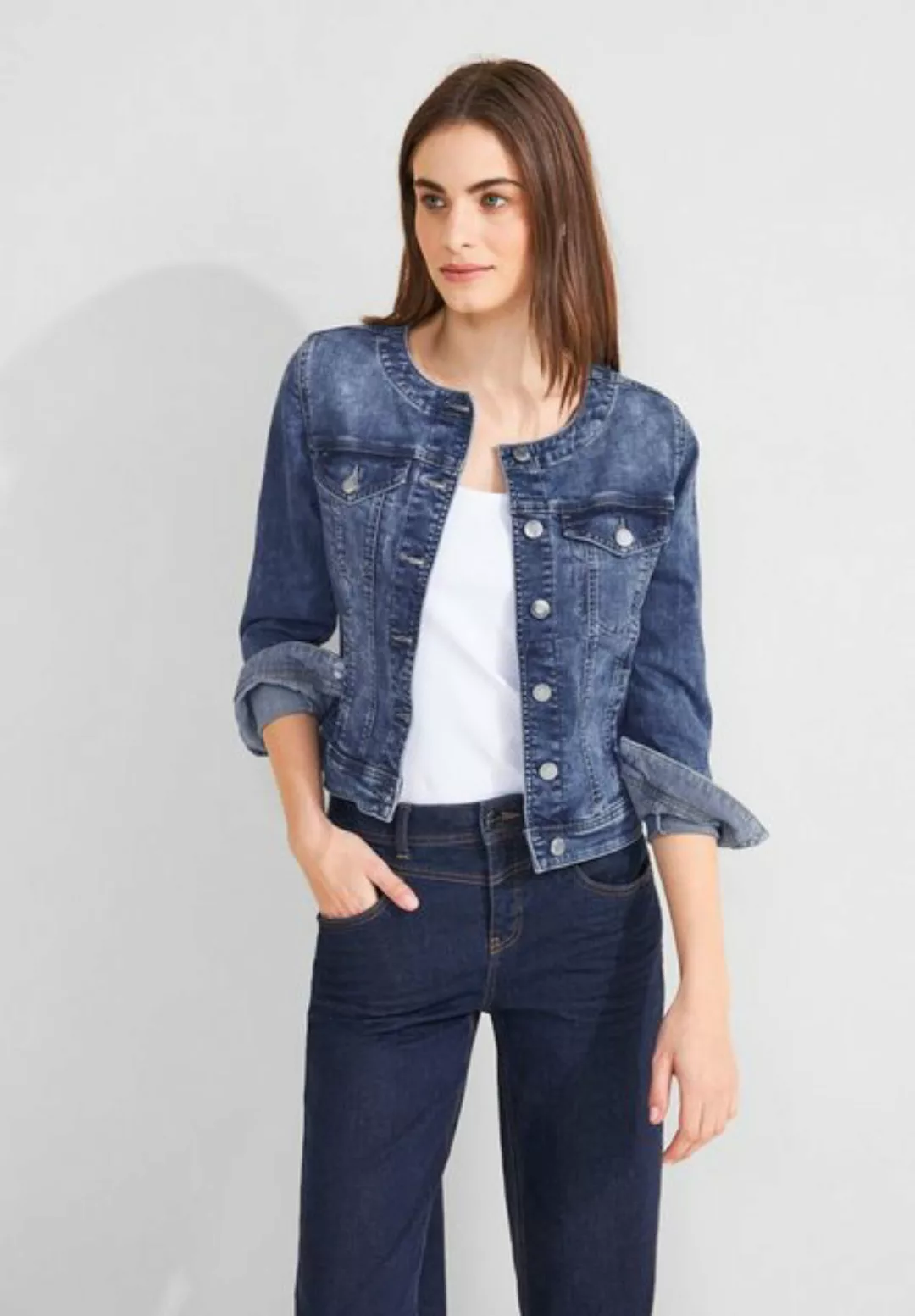 STREET ONE Jeansjacke mit Knopfleiste günstig online kaufen
