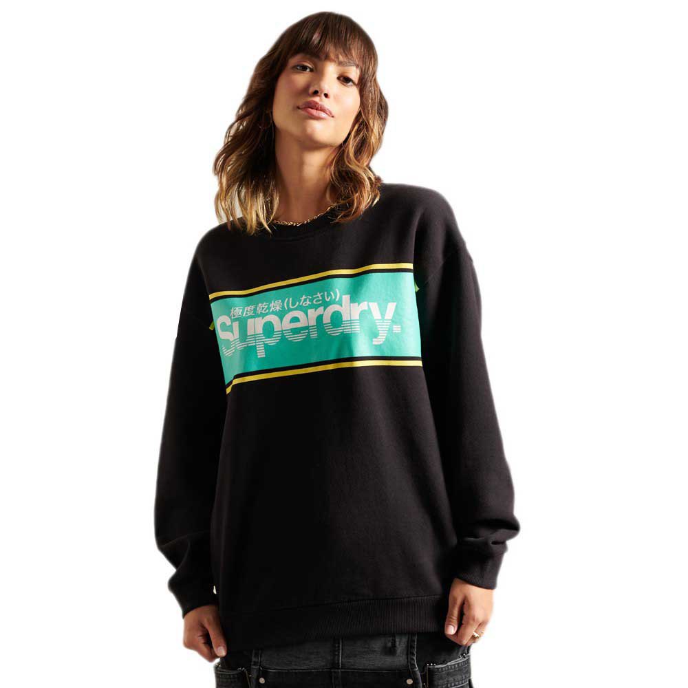 Superdry Core Logo Oversized Crew Sweatshirt M-L Black günstig online kaufen