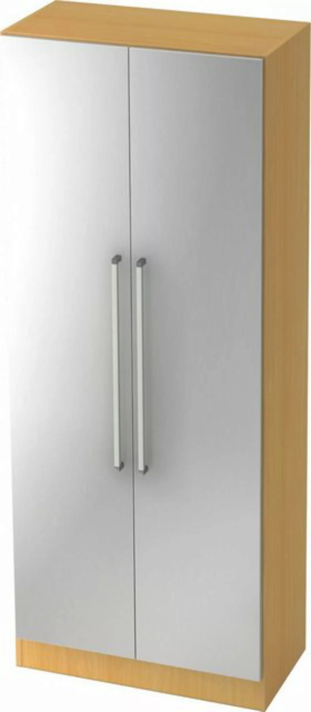 Aktenschrank Schrank Solid 5OH BxTxH 80x42x200,4cm Griff RE Nussbaum/Nussba günstig online kaufen