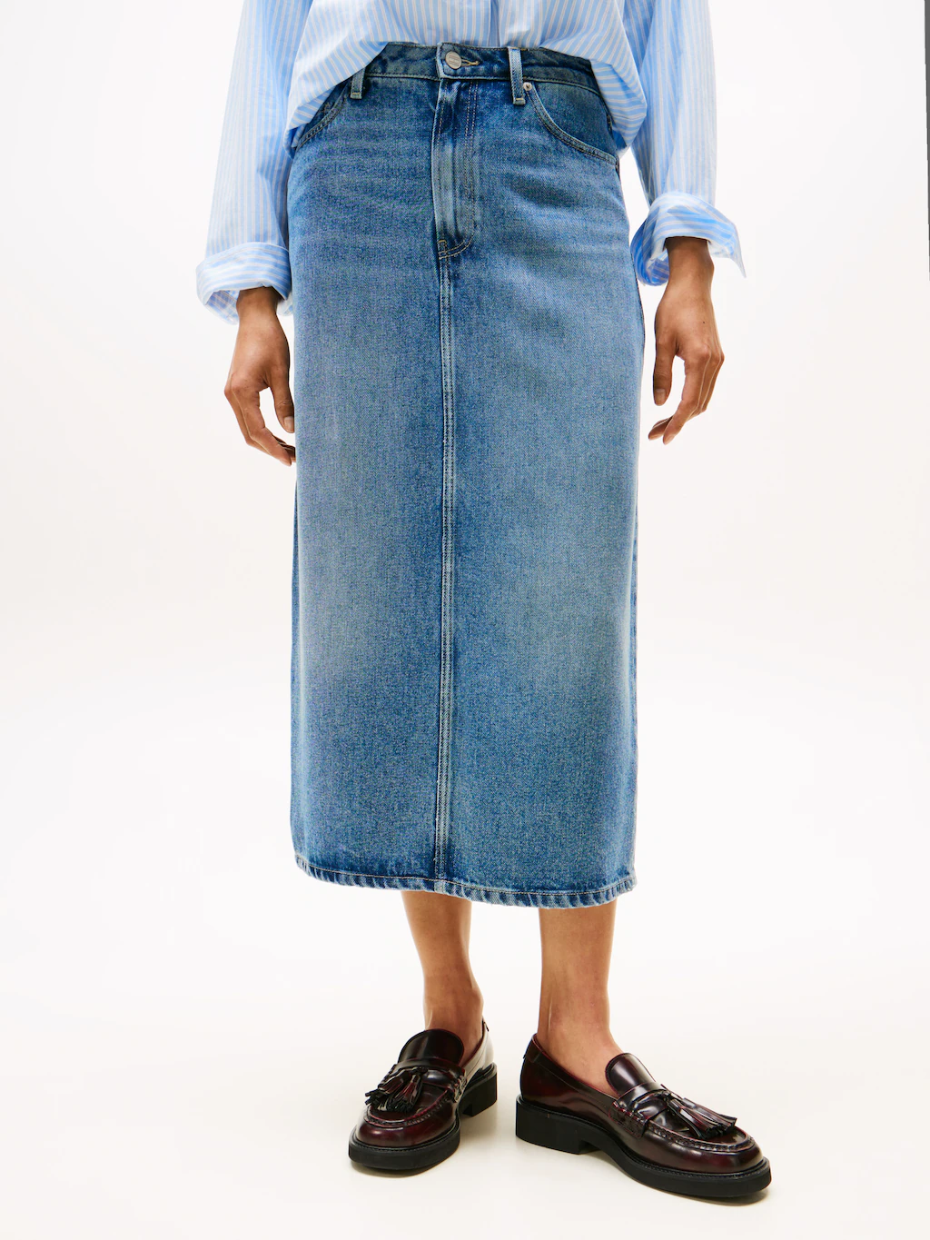Tommy Hilfiger Jeansrock "DNM LANA MIDI HW SKIRT" günstig online kaufen