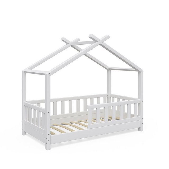 VitaliSpa Kinderbett Design 70x140 cm mit Zaun Weiß weiß Gr. 70 x 140 günstig online kaufen