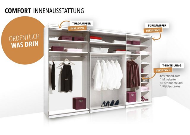 STAUD Schwebetürenschrank "Sinfonie Plus, edles Design in hochwertiger Qual günstig online kaufen