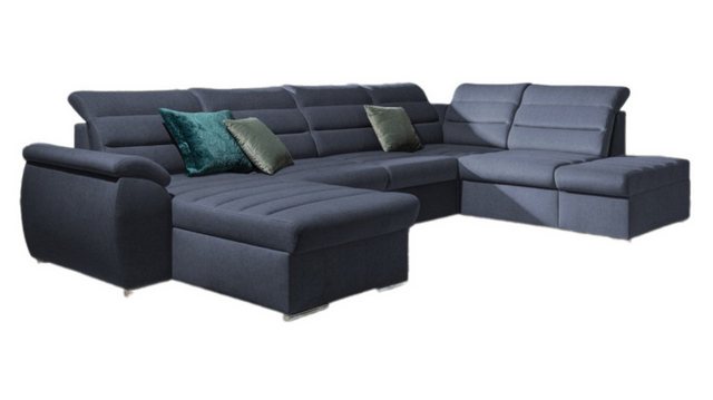 Luxusbetten24 Schlafsofa Designer Sofa Indigo, mit Schlaf- und Klappfunktio günstig online kaufen