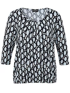 Rundhals-Shirt 3/4-Arm Via Appia Due blau günstig online kaufen