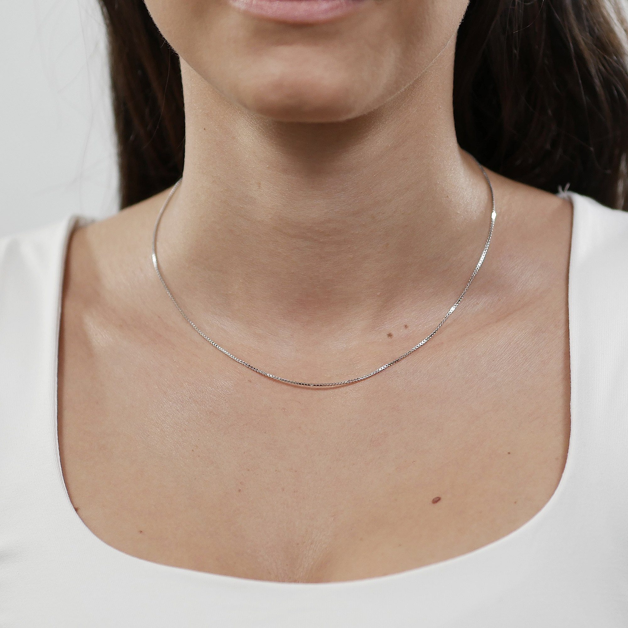 trendor Kette ohne Anhänger 585 Weißgold günstig online kaufen