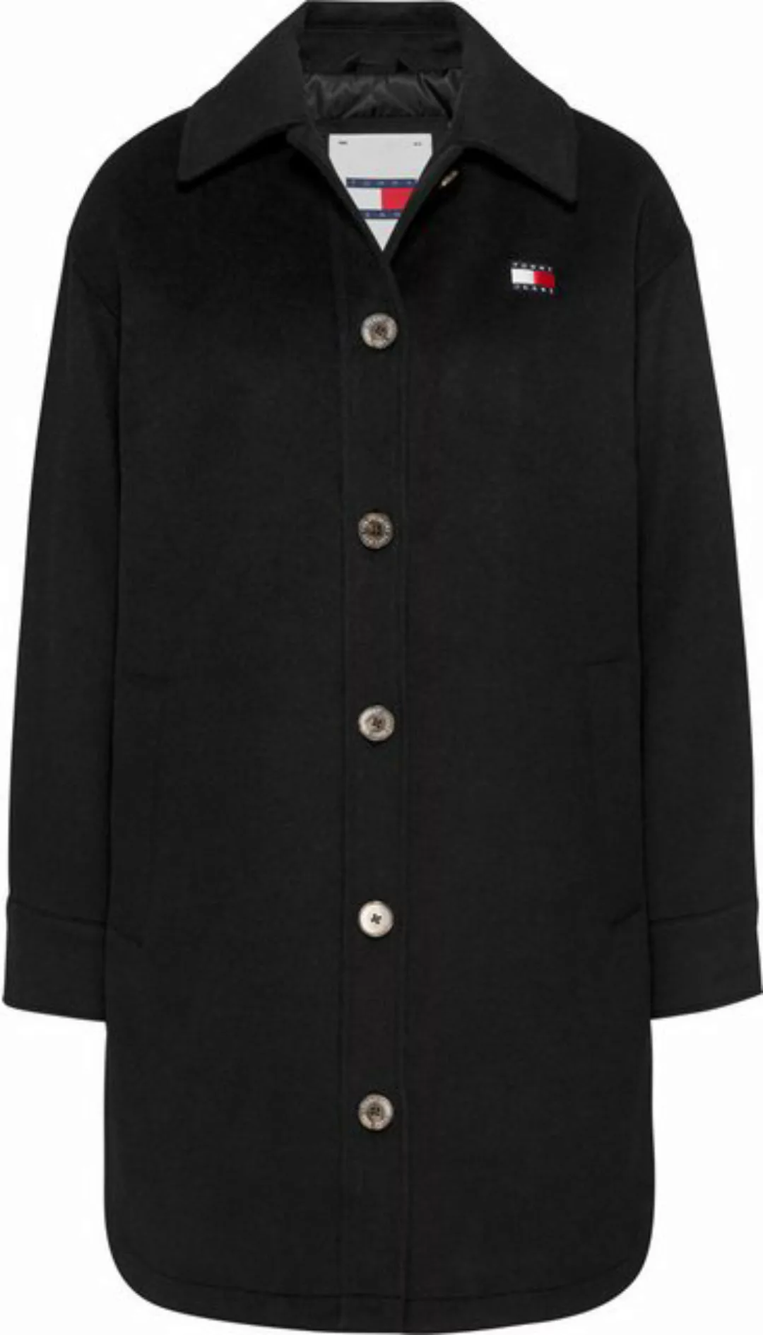 Tommy Jeans Kurzmantel TJW WOOL COAT EXT mit Logostickerei günstig online kaufen